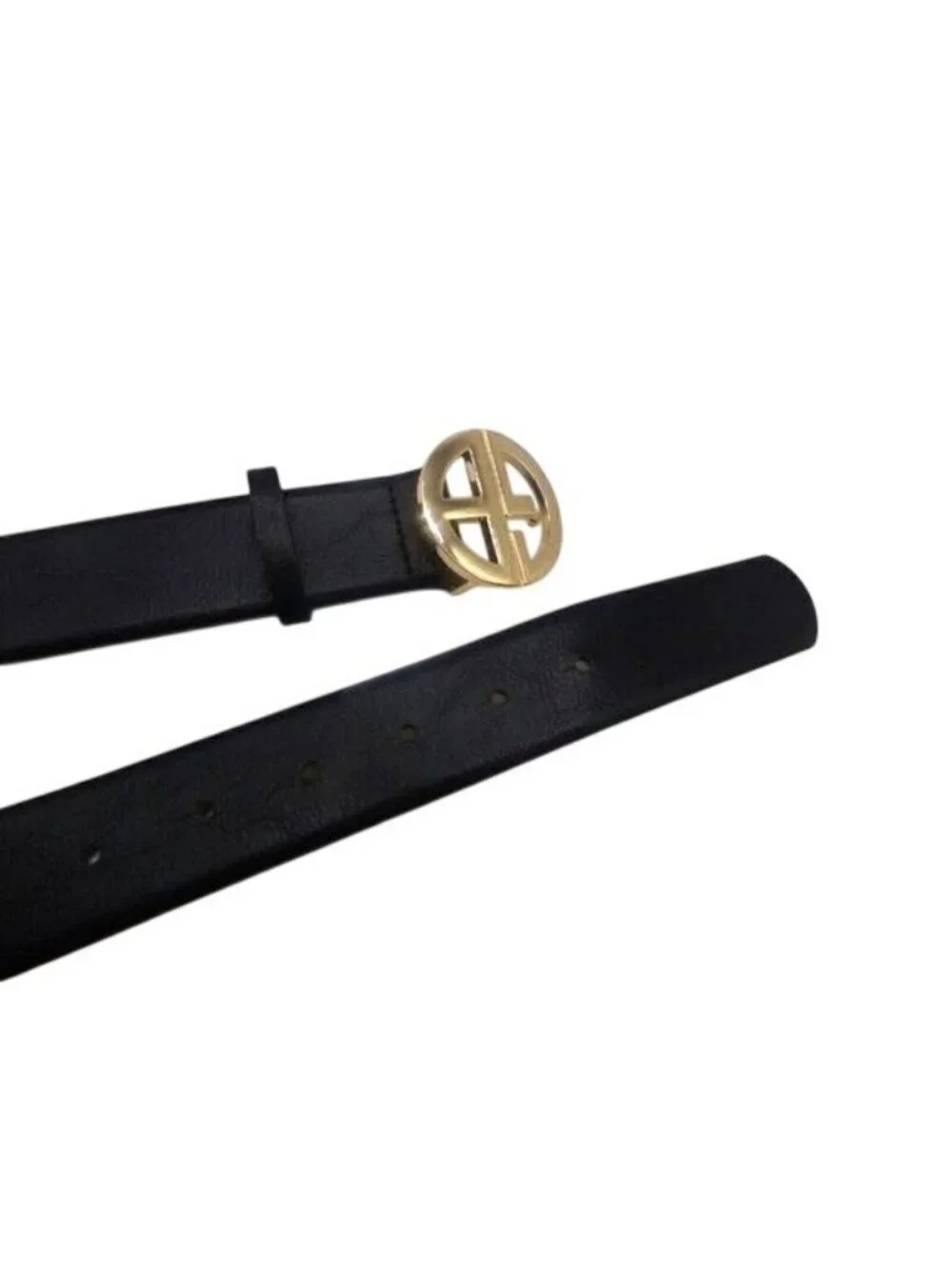 Giani Bernini Women's Signature-Buckle Panel Belt, Black, Sz. M